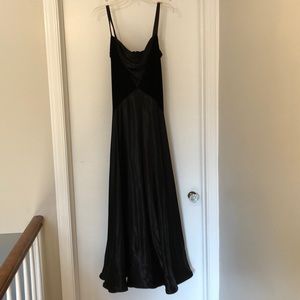 Tadashi black silk and velvet gown
